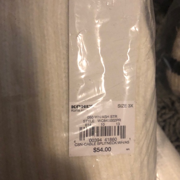NWT plus sweater white/grey - Picture 5 of 6